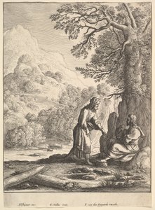 誘惑、1625-77。 作： Wenceslaus Hollar