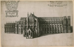 ロンドンのウェストミンスター修道院教会の北の展望 作： Wenceslaus Hollar