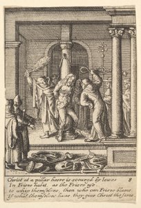 むち打ち、1625-77。 作： Wenceslaus Hollar