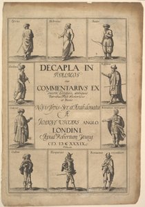 タイトルページ：1639年、PsalmosのDecapla。 作： Wenceslaus Hollar
