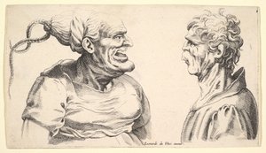 2つの変形した頭部、1625-1744。