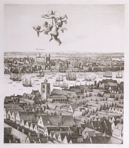 ロンドンの眺め、1647年発行（ファクシミリコピー）（詳細） 作： Wenceslaus Hollar