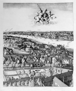 ロンドンの眺め、1647年発行（ファクシミリコピー）（詳細） 作： Wenceslaus Hollar