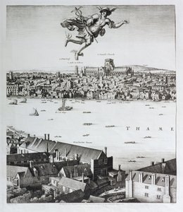 ロンドンの眺め、1647年発行（ファクシミリコピー）（詳細） 作： Wenceslaus Hollar