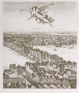 ロンドンの眺め、1647年発行（ファクシミリコピー）（詳細） 作： Wenceslaus Hollar