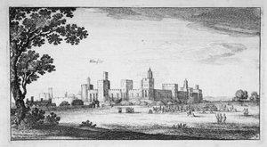 ウィンザー城の眺め、バークシャー、1644 年 作： Wenceslaus Hollar