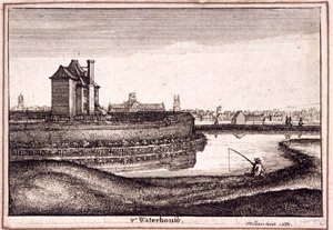 ニュー リバー ヘッド周辺の眺め、フィンズベリー、ロンドン、1665 年 作： Wenceslaus Hollar
