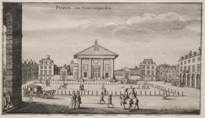 ロンドンの景色: コベント ガーデンの広場 作： Wenceslaus Hollar