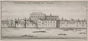 ロンドンの景色: 川から見たホワイトホール 作： Wenceslaus Hollar