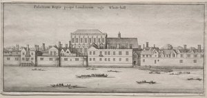 ロンドンの眺め：川からのホワイトホール。 作： Wenceslaus Hollar