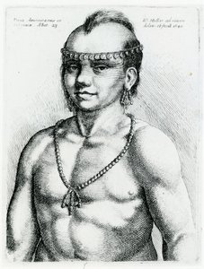 バージニアインディアン、1645 作： Wenceslaus Hollar