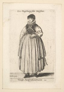 ヴィルゴ・アルヘンティネンシスストラスブールの未婚女性、1625-77年。 作： Wenceslaus Hollar