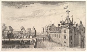 A. Roelantsへの訪問、1650年。 作： Wenceslaus Hollar