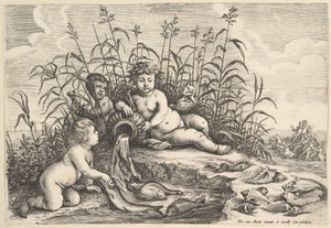 水4つの要素、ca。 1647年。 作： Wenceslaus Hollar