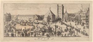 冬：パレードグラウンド 作： Wenceslaus Hollar