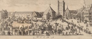 冬：パレードグラウンド、c。 16281629。 作： Wenceslaus Hollar