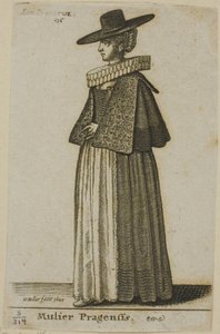 プラハ出身の女性 作： Wenceslaus Hollar