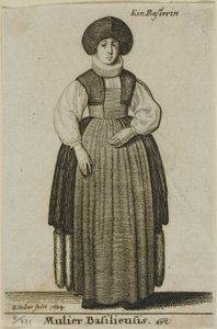 バーゼルの女 作： Wenceslaus Hollar