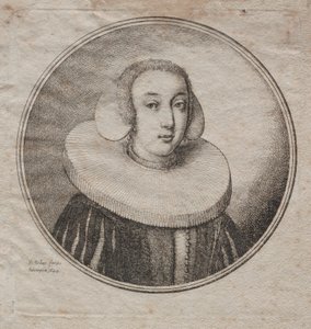 石臼のラフを持つ女性 作： Wenceslaus Hollar