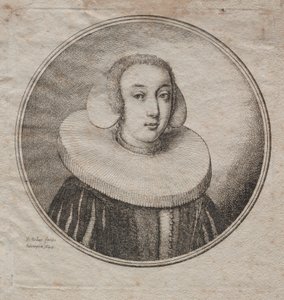 ミルストーンラフの女性、1644年。 作： Wenceslaus Hollar