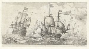 海戦 海景（シリーズタイトル） 作： Wenceslaus Hollar