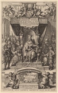 「宇宙の哲学」のタイトルページ 作： Wenceslaus Hollar after Abraham van Diepenbeeck
