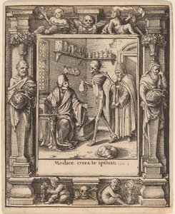 医者 作： Wenceslaus Hollar after Hans Holbein the Younger after Abraham van Diepenbeeck