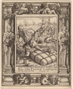 商人 作： Wenceslaus Hollar after Hans Holbein the Younger after Abraham van Diepenbeeck