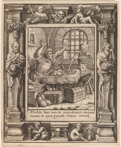 守銭奴 作： Wenceslaus Hollar after Hans Holbein the Younger after Abraham van Diepenbeeck