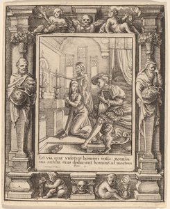 修道女 作： Wenceslaus Hollar after Hans Holbein the Younger after Abraham van Diepenbeeck