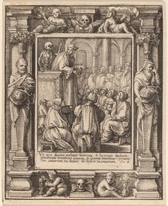 説教者 作： Wenceslaus Hollar after Hans Holbein the Younger after Abraham van Diepenbeeck