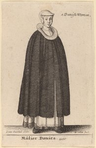 デンマーク人女性 作： Wenceslaus Hollar after Hendrik J. van Craenhals