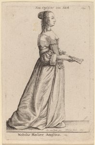 高貴な英国人女性 作： Wenceslaus Hollar after Sir Anthony van Dyck