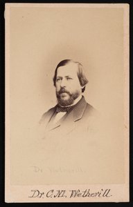 チャールズ・メイヤー・ウェザリル博士の肖像、1825～1871年、1864年。 作： Wenderoth and Taylor