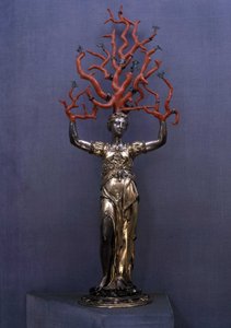 月桂樹、金銀、珊瑚に変身したダフネ、マンネリズム、ウェンツェル・ジャムニッツァー 作： Wenzel I Jamnitzer