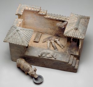 豚小屋の葬式（陶器）