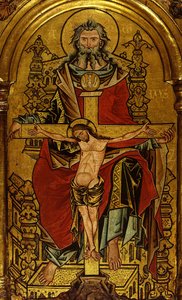 三位一体の祭壇画、1250 年頃 作： Westphalian Master
