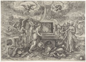 平和の力、1577 Die Cracht des Peys (オブジェクトのタイトル) オランダにおける新たな平和の時代の寓話 (シリーズ タイトル) 作： Wierix
