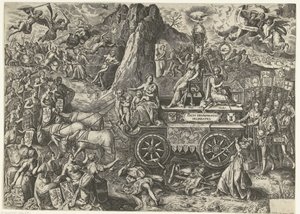 De triumphwagen van de vrede、1577年 勝利の平和の絵（オブジェクトのタイトル） 作： Wierix