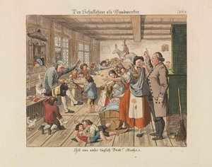 職人としての学校教師、1825年。 作： Wiessner