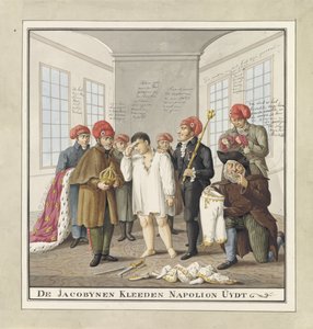 1815年、ジャコバン家によって裸にされたナポレオン ジャコバンの服 ナポリオン ウイジット (オブジェクトのタイトル) 作： Wijnand Esser