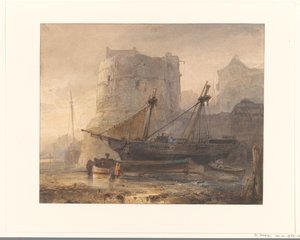 フランスの港で干潮時に出荷 作： Wijnand Nuijen