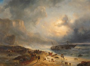 岩が多い海岸沖の難破船 岩が多い海岸の難破船 作： Wijnand Nuijen