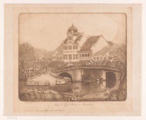 Aan de Kali Besar te Batavia (オブジェクトの元のタイトル) 作： Wijnand Otto Jan Nieuwenkamp (signed by artist)