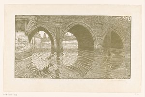 メッヘレンの橋 (原題) 作： Wijnand Otto Jan Nieuwenkamp (signed by artist)