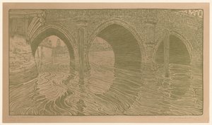 メッヘレンの橋 (原題) 作： Wijnand Otto Jan Nieuwenkamp (signed by artist)