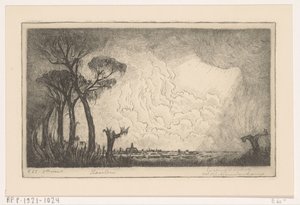 ハールレムの眺め (原題) 作： Wijnand Otto Jan Nieuwenkamp (signed by artist)