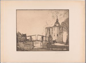 エンクハイゼンのドロメダリスの眺め Enkhuizen、ヒトコブラクダ (オブジェクトの元のタイトル) 作： Wijnand Otto Jan Nieuwenkamp (signed by artist)
