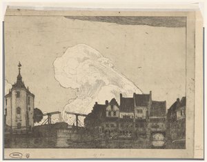 エンクハイゼンの港（原題） 作： Wijnand Otto Jan Nieuwenkamp (signed by artist)