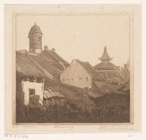 スマランの水上住宅 イン・スマラン（原題） 作： Wijnand Otto Jan Nieuwenkamp (signed by artist)